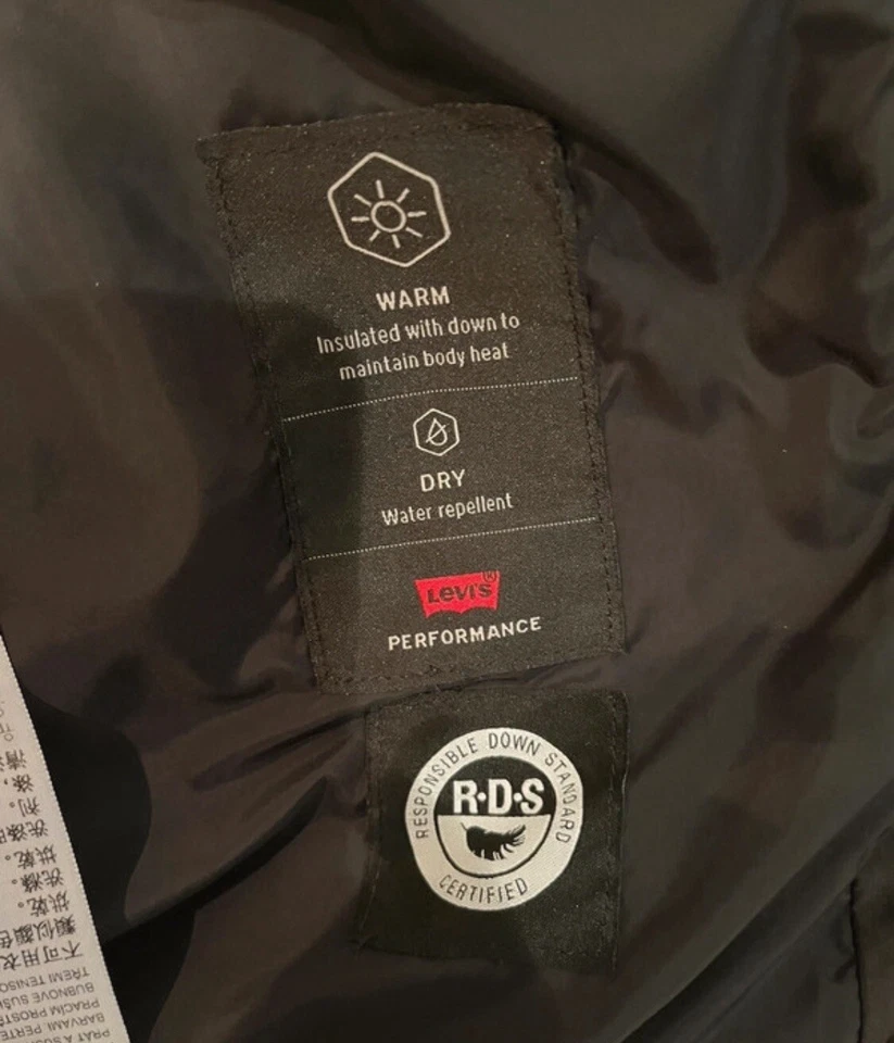 Chaqueta corta acolchada Levi's Quinn naranja talla S del Reino Unido - nueva con etiquetas Foto 4 de 4