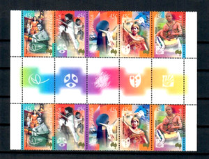 AUSTRALIA SC# 1812a, MNH STRIP OF 5 x2 , ARTS FESTIVAL