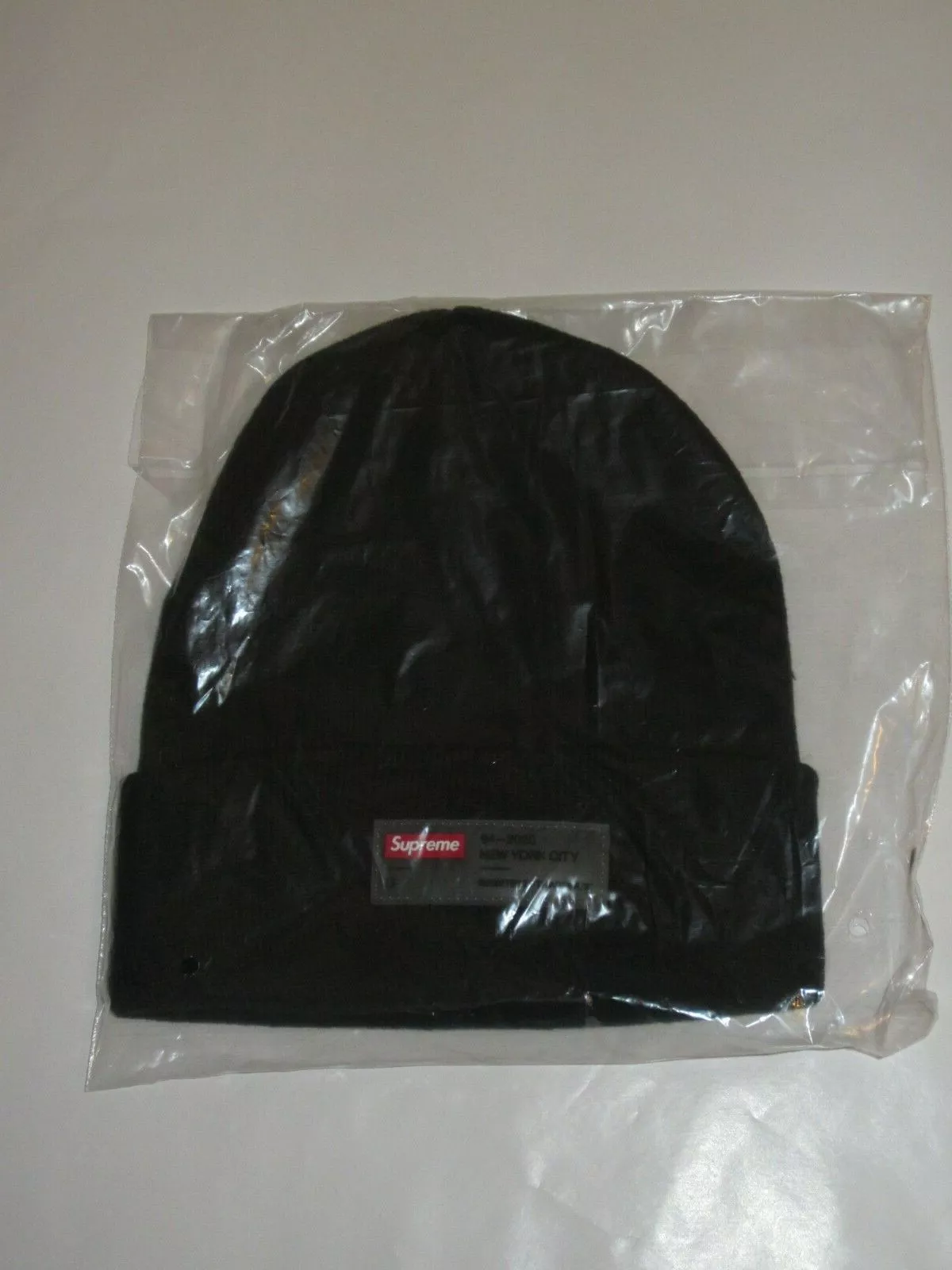 SUPREME New York Clear Label Beanie BLACK Winter Hat Cap NEW! F/W 2020