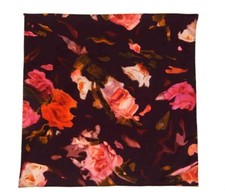 Hand Stitched Italian Lawn Cotton Fabric Pocket Square Roses Floral Pattern