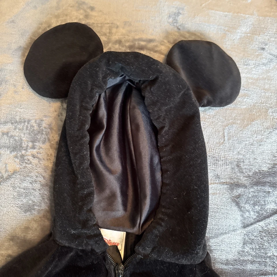Disney Store Mickey Mouse Velour Plush Costume Size 6 - 12 Months Full Zip cute - Image 2 of 4