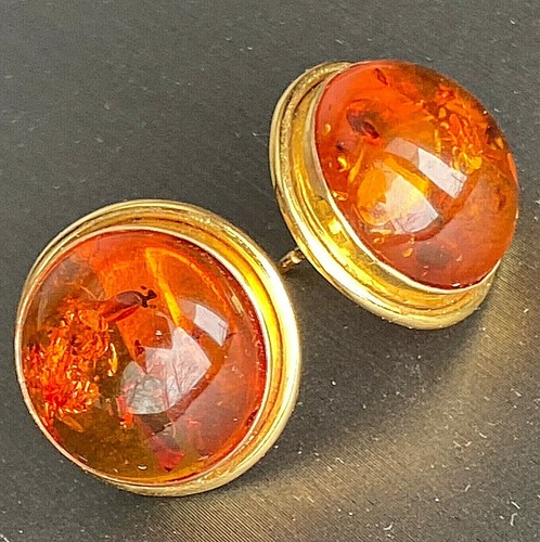 14K Yellow Gold Natural Baltic Amber 