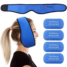 Face Ice Pack Wrap for TMJ Wisdom Teeth Chin Reusable Hot Cold Therapy Gel Packs