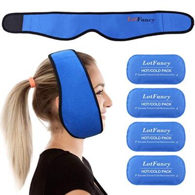 Hilph Jaw Ice Pack With Ear Cutouts For Women & Teens, 4 Hot Cold Therapy Face Ice Pack For Wisdom Teeth Removed & Tooth Extraction, Jaw Pain, TMJ, Facial Surgery, Tonsillectomy - View #4