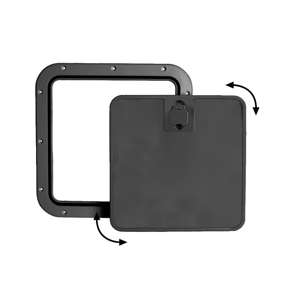 Boat Deck Inspection Hatch Removable Lid Black 375 x 375 mm 20.302.33 Osculati