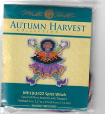 Splat Witch Autumn Harvest Collection Glass Bead Kit Mill Hill Cross Stitch