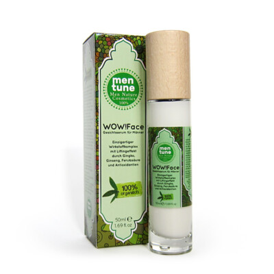 GesichtsSerum Männer Naturkosmetik Anti-Age Creme Hyaluron Ferula Ginseng Gingko