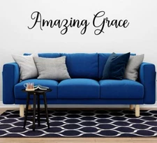 Amazing Grace Christian Vinyl Wall Decal Wall Art Religious Home Decor