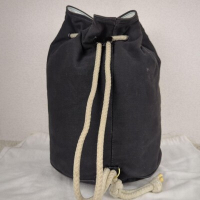 Authentic Chanel Black Drawstring Novelty Pool Bag/Backpack from