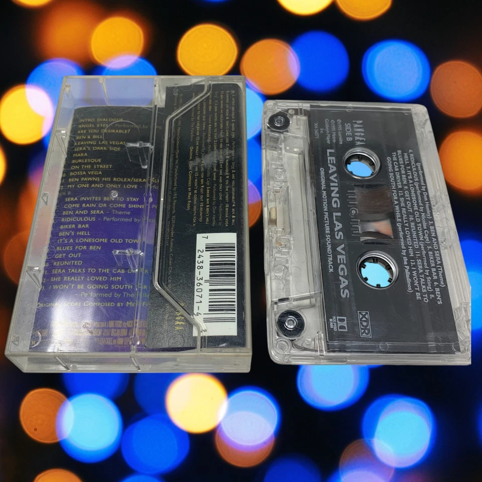 Vintage 1995 Leaving Las Vegas Soundtrack Audio Cassette Tape Mike Figgis Rare Foto 2 de 3