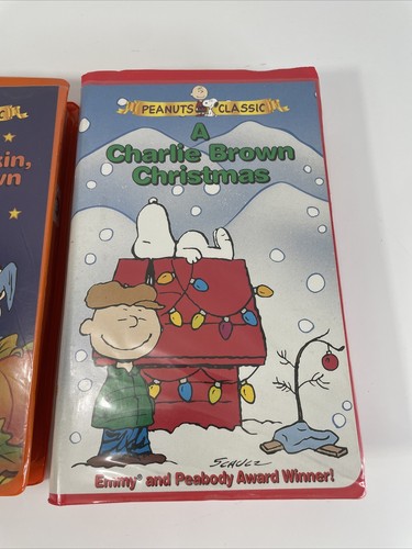 2 CHARLIE BROWN Great Pumpkin Charlie Brown Christmas Peanuts Vintage VHS Lot - Picture 3 of 7