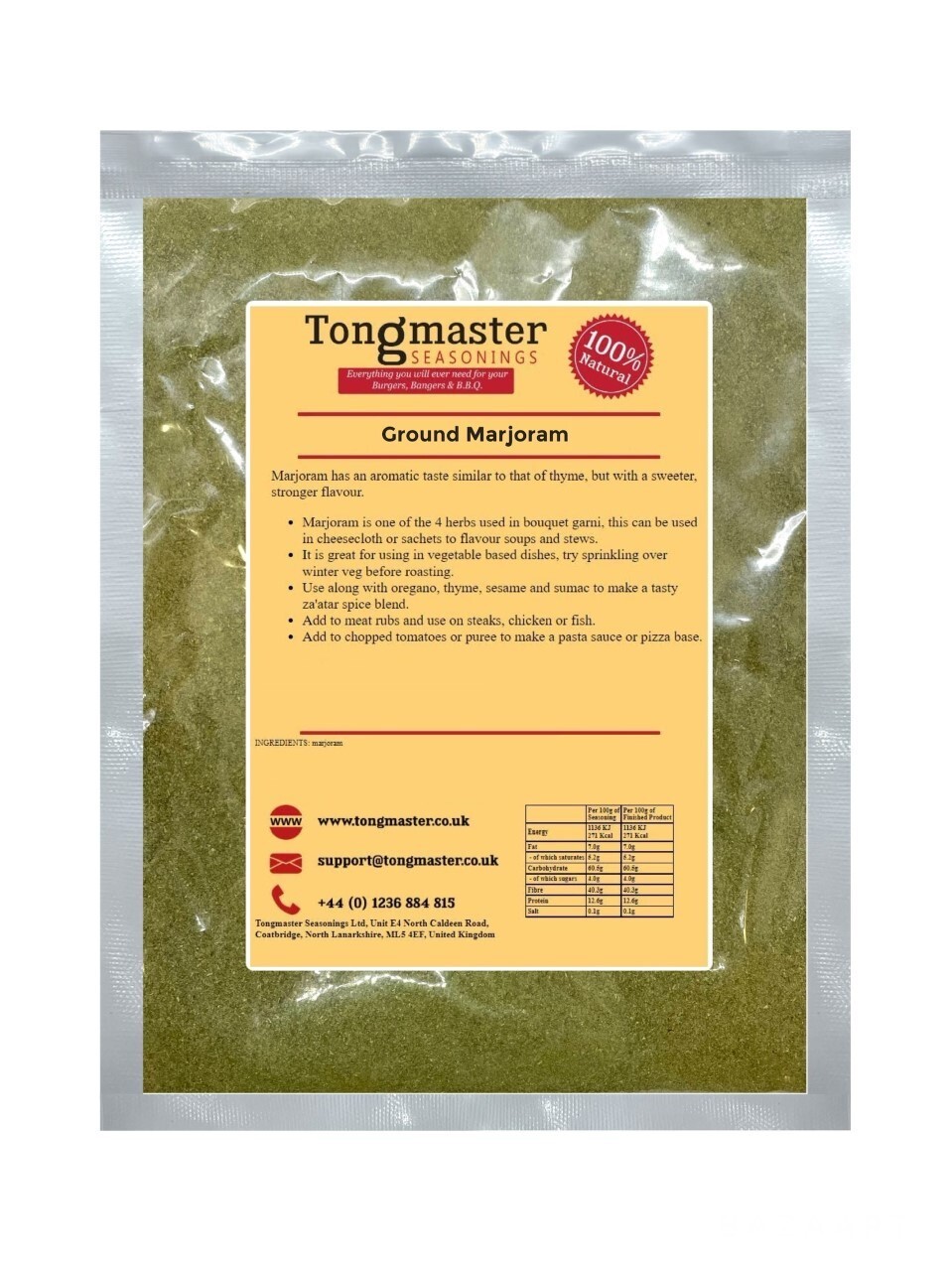 Ground Marjoram Powder - 500g