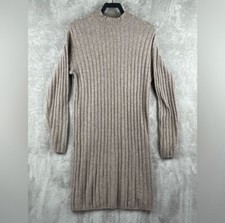 Hilary Radley Womens Sweater Dress Above Knee Heather Taupe Size Small