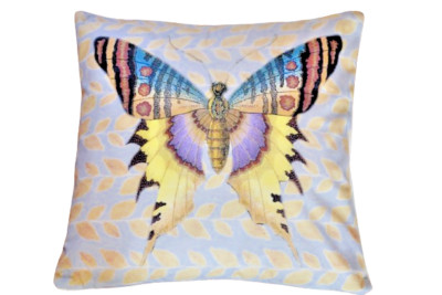 Landhaus Kissen ''Farfalla1'' 45x45,, weiches Tuch 100% Polyester
