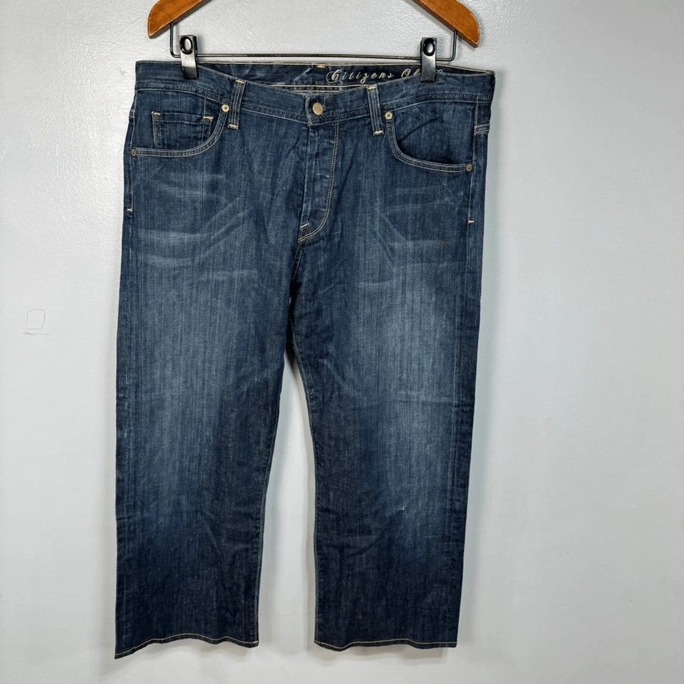 Citizens of Humanity COH Men’s Jeans sz 38 Straight Leg Y2K Button Fly # D834 - Image 4 of 4