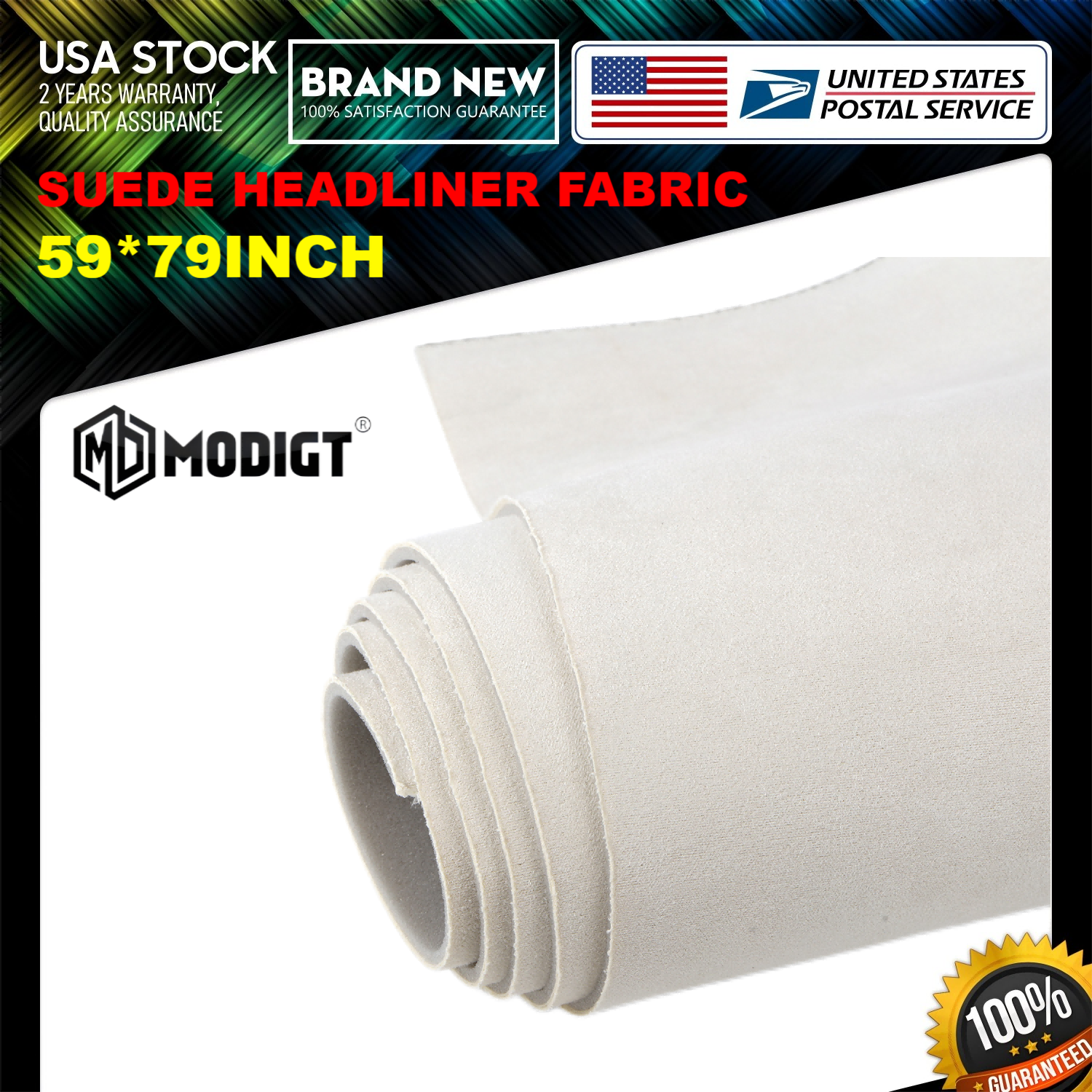 Automotive Suede Headliner Fabric Foam Backed Easy Recover Car Roof Lining