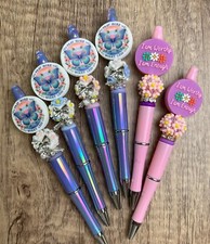 Custom beaded pens Pray More. Worthy. Blessed. Gifts, Journal, Basket filler.