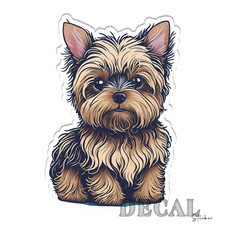 Yorkie Vinyl Decal Sticker Indoor Outdoor 4 Sizes