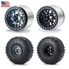 2.2'' Beadlock Wheel Rim + Tires Set for Axial SCX10 RBX10 AXI03005 1/10 Crawler