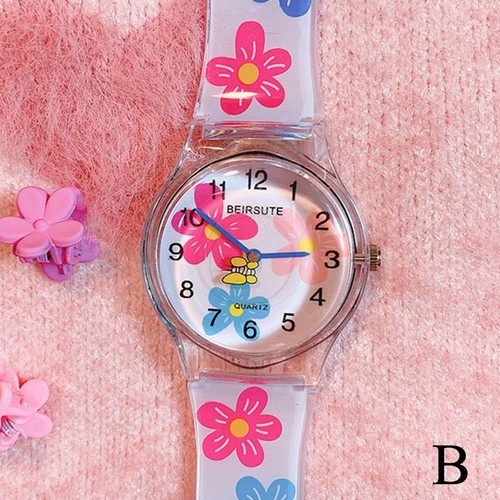Women Summer Transparent Flower Watches Colorful Casual Round Digital Watch G0 - Picture 19 of 20