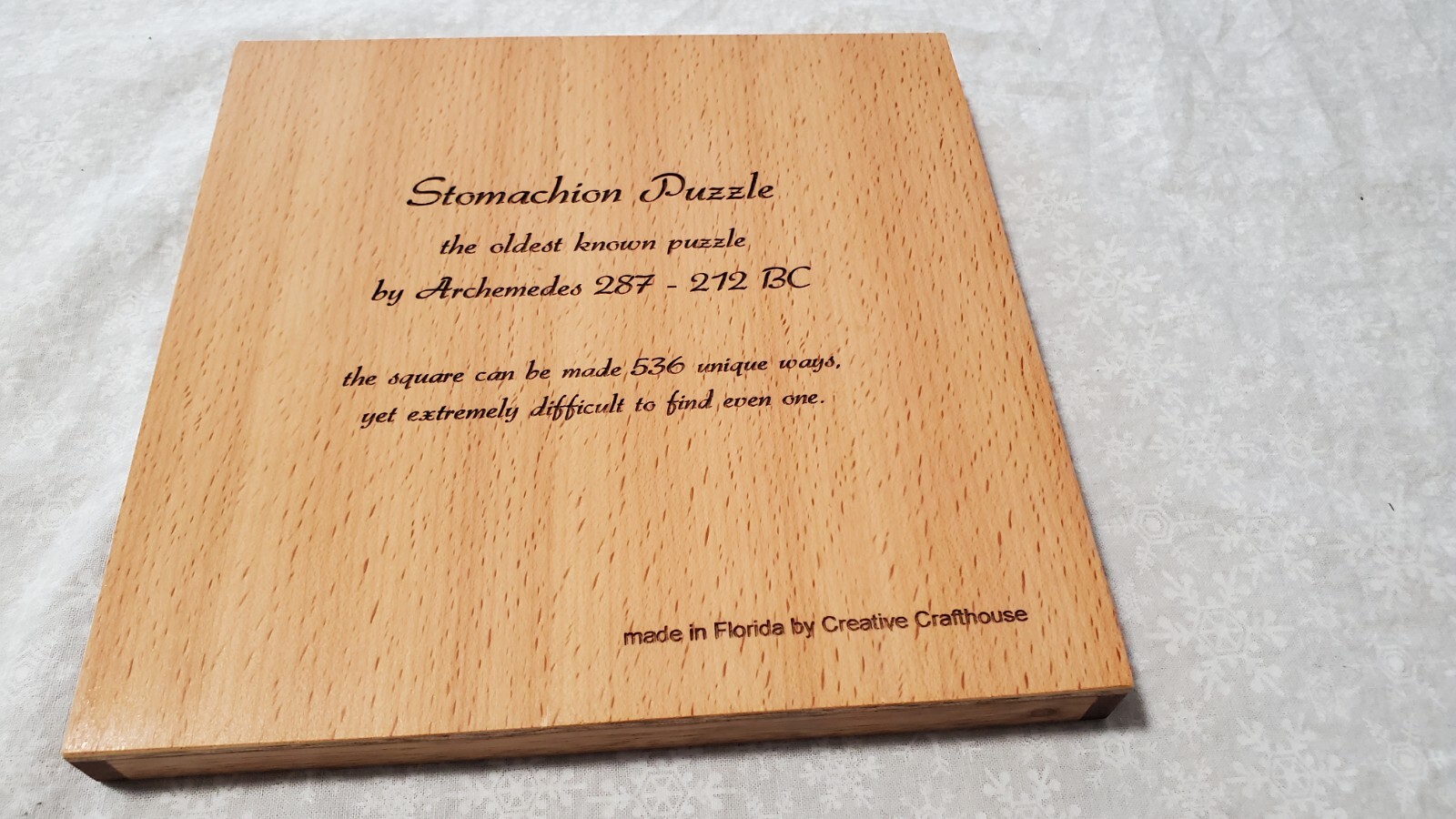 Stomachion Archemedes 287 212 BC Packing 536 Puzzle In Frame Difficult Complete