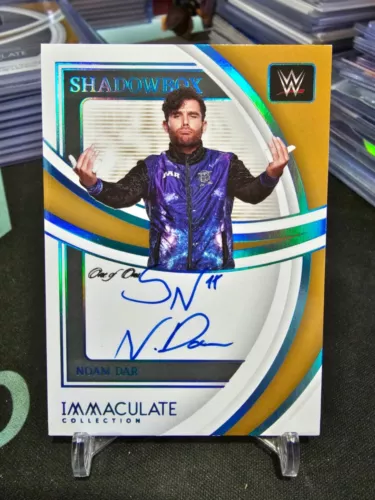 2022 Panini WWE Immaculate Noam Dar Shadowbox Signatures SH-NDR Platinum 1/1!