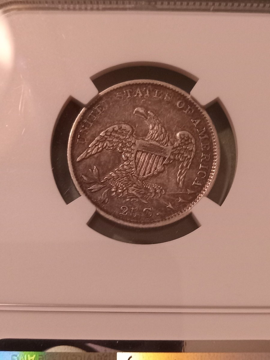 1833 US 25c Cent Capped Bust Quarter NGC XF KEY DATE !! RARE Only