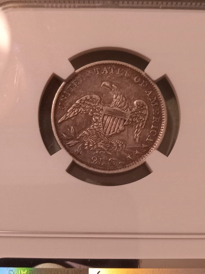 1833 US 25c Cent Capped Bust Quarter NGC XF KEY DATE !! RARE Only 156,000 Minted - Image 4 of 4