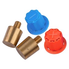 Pair Battery Pole Adapter Terminal Connector Fittings M8 Thread Post Adapter A6