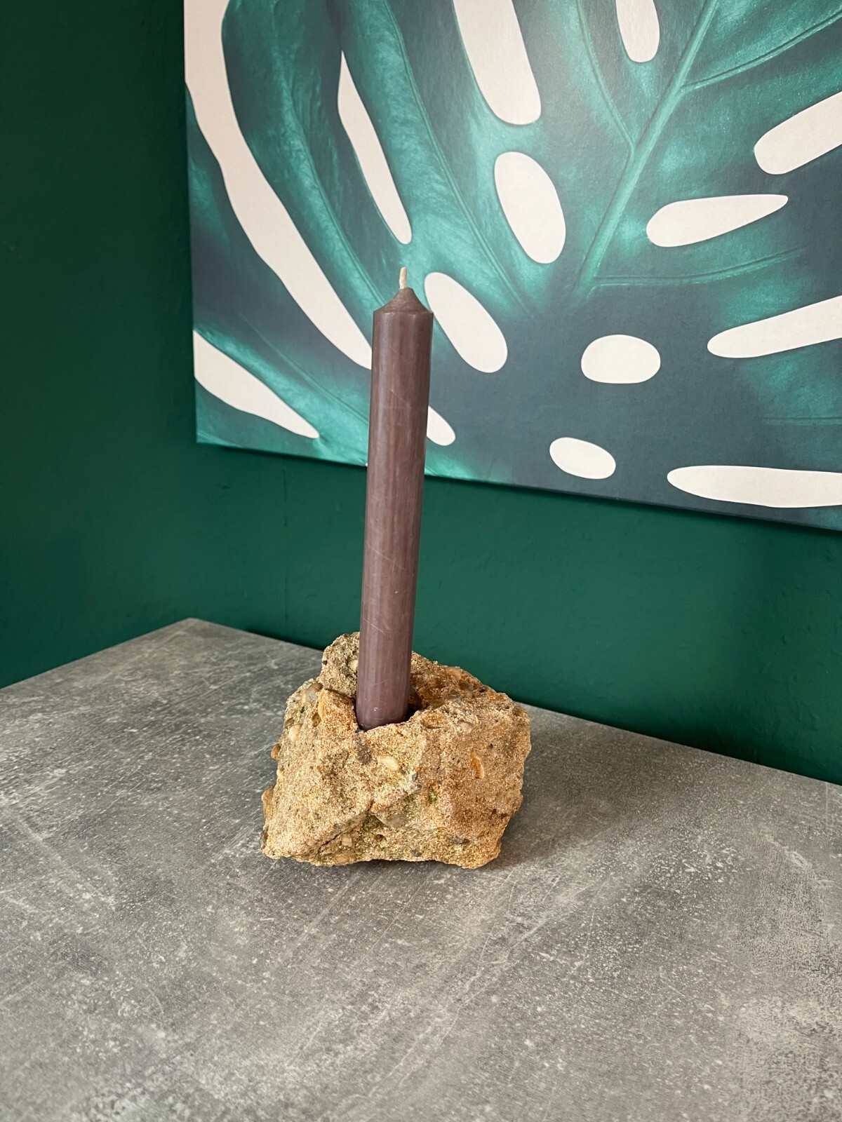 Kerzenständer aus Naturstein - einzigartiges Wohnaccessoire
