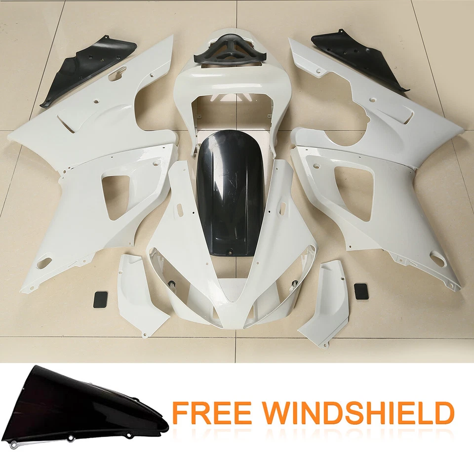 Carenado ABS de inyección sin pintar carrocería parabrisas para Yamaha YZF R1 2000-2001 Foto 2 de 4