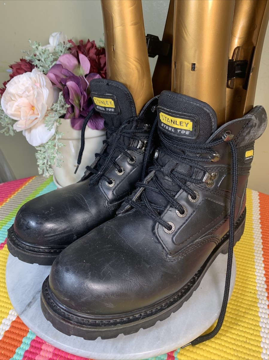 Stanley Steel Toe Work Black Leather Safety Boot Oil Resist  display picture 3