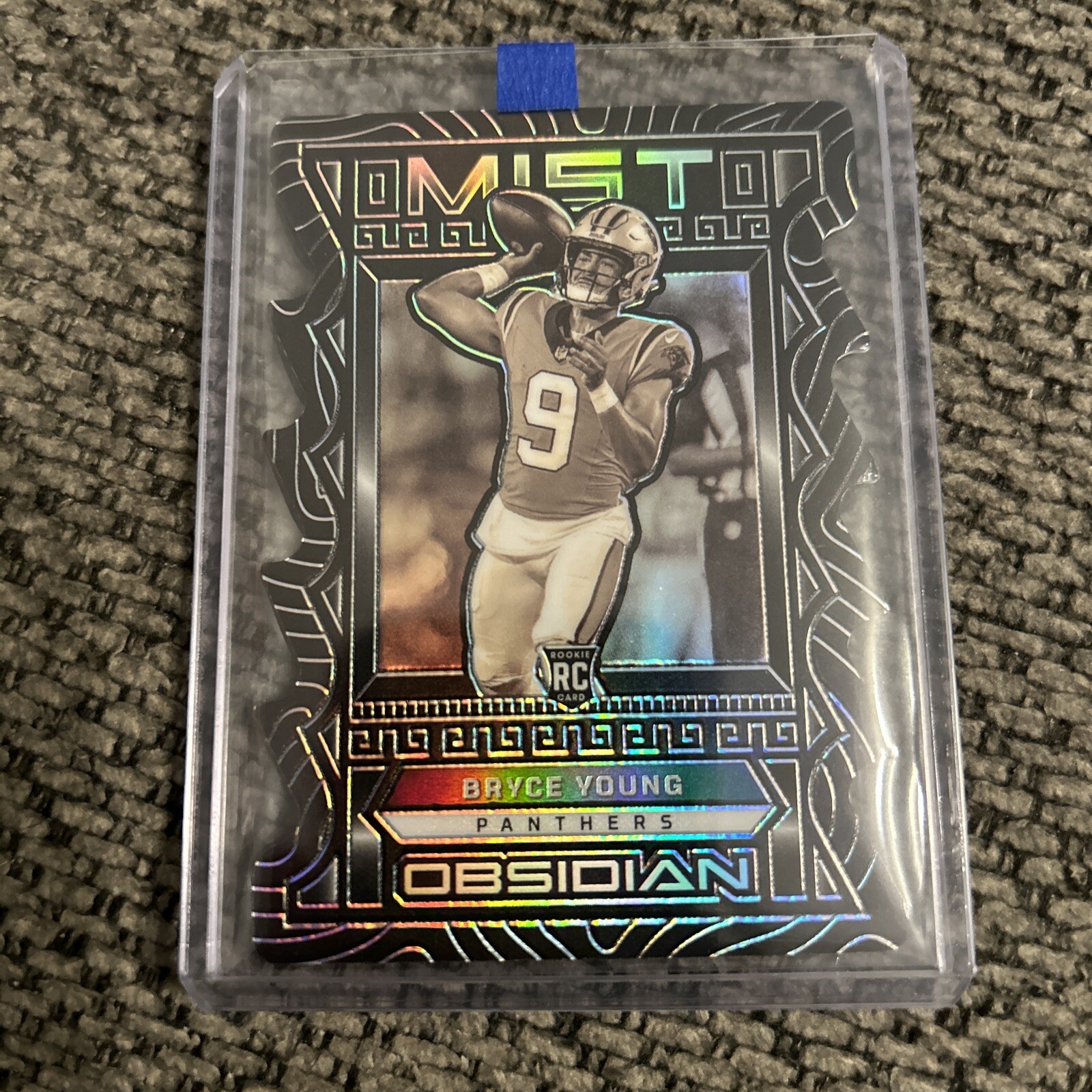 Bryce Young 2023 Panini Obsidian Football- MIST Rookie Dye Cut No. 4 Panthers