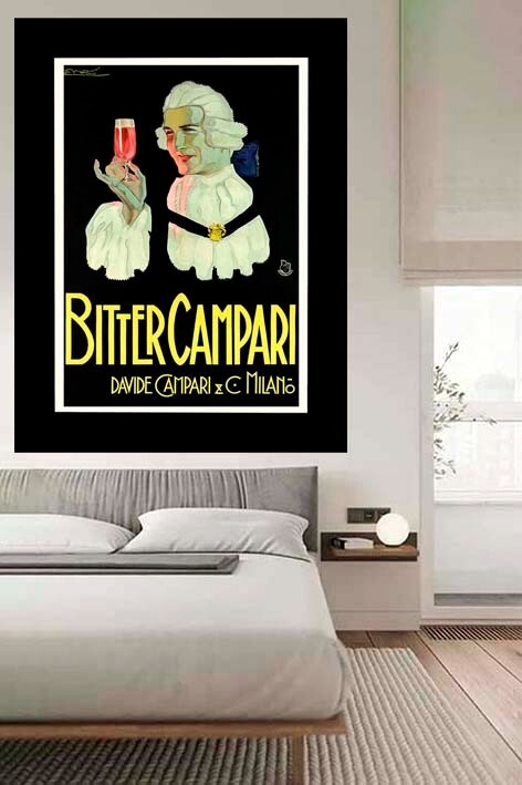 Vintage Bitter Campari Print Aperitif Advertising Poster Poster Poster