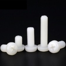 Weiße Nylon Runde Kopf Phillips Schrauben M5 M6 M8 Metrische Plastikschrauben