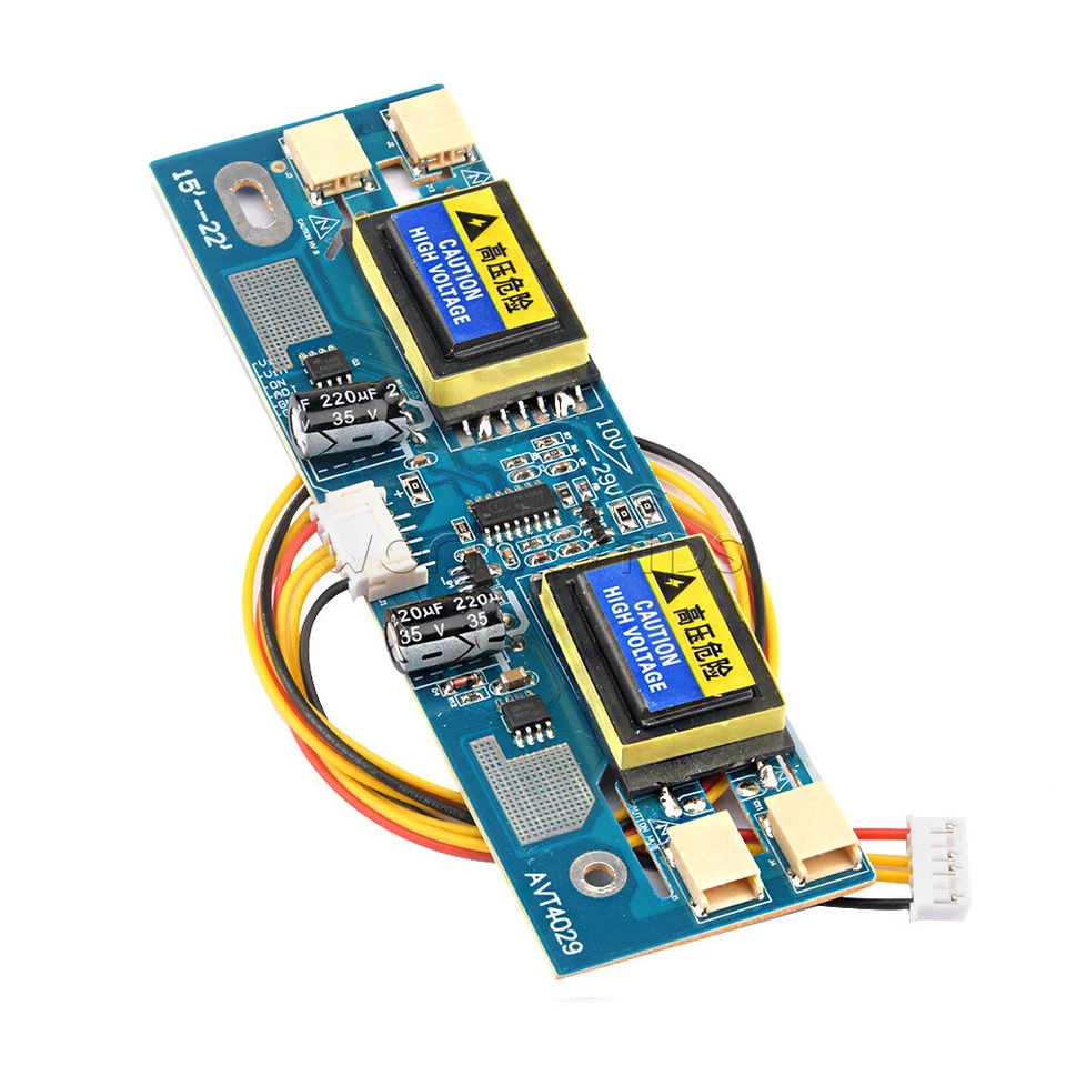 10PCS Universal CCFL Inverter LCD Monitor 4Lamp 10-30V For 15-22" Widescreen New - Image 2 of 4