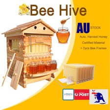 Full Set 7PCS Auto Shed Beehive Honey Hive Frame+ Cedarwood Beekeeping Brood Box