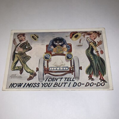 Vintage Postcard 1911 Humorous I Can t Tell How I Miss You But I Do Do Do 