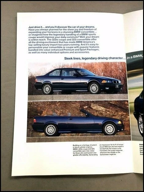 1997 1998 BMW 323is Coupe and 323i Convertible Car Sales Brochure Foto 4 de 4
