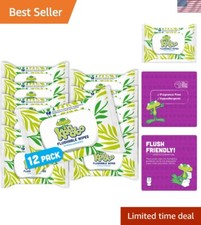 Eco-Friendly Flushable Wipes   42 Count, Unscented, Ideal for Sensitive Areas