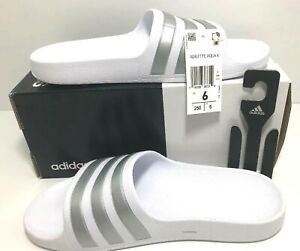 Adidas Sandals Slides Swimming Adilette Aqua K Size 6 White Fashion F35555  New 191526387314 | eBay