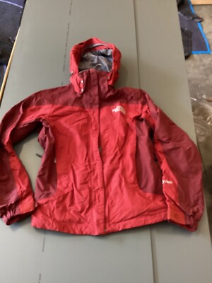 THE NORTH FACE Hyvent Women's S /P Lined Hooded Winter Jacket Coat Red Burgundy