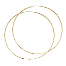 Ioka - 14K Gold 1.5mm Thickness Hoop Endless Earrings
