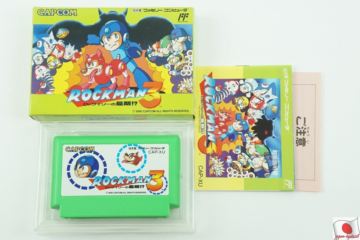 ROCKMAN 3 Megaman NES Capcom Nintendo Famicom Box From Japan