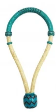Western Natural Rawhide Braided 5/8" Bosal with Turquoise and Black Accent