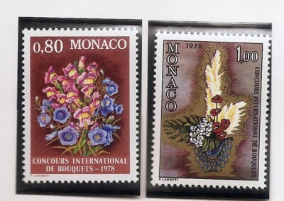 MONACO Monte Carlo Flower Show 1978 Set of 2 1987 Scott 1084-5 Yvert 1115-6 MNH
