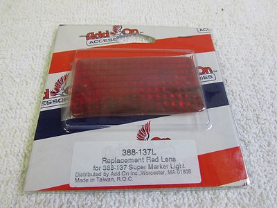 ADD-ON ACCESSORIES REPLACEMENT RED LENS FOR RED SUPER MARKER LIGHT 388-137L