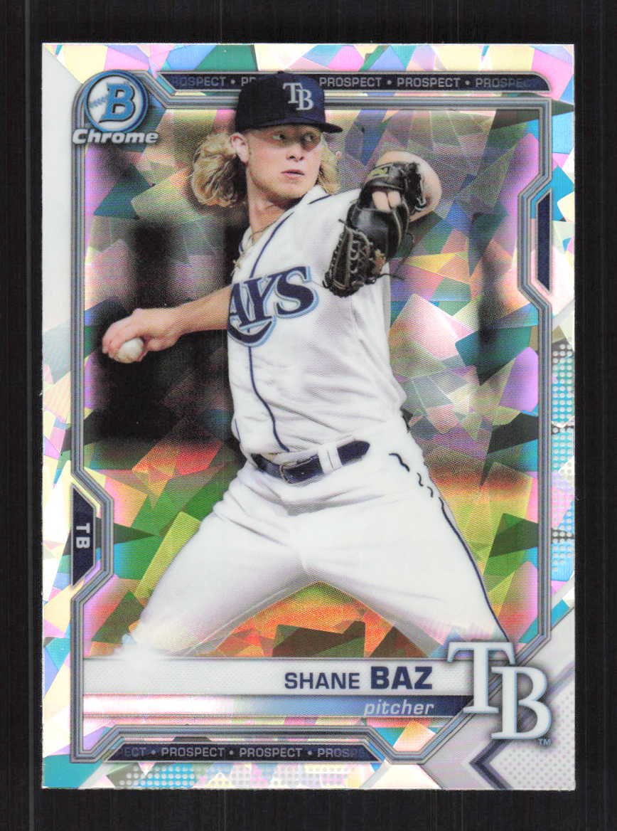 Shane Baz 2021 Bowman Chrome Prospects Atomic Refractor Tampa Bay Rays #BCP-134