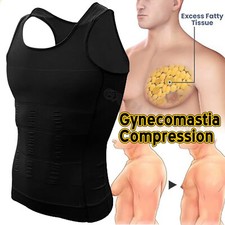 US Men Slimming Body Shaper Belly Chest Compression Vest Girdle Shirt Tank Top