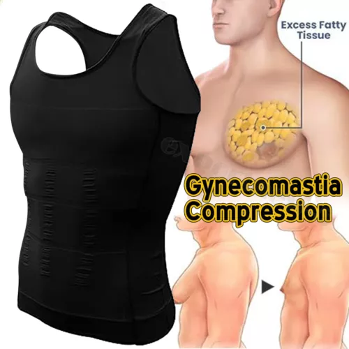 Mens Body Shaper Slim Tummy Vest Compression Shirt Tank Tops Shapewear Workout - Bild 1 von 39